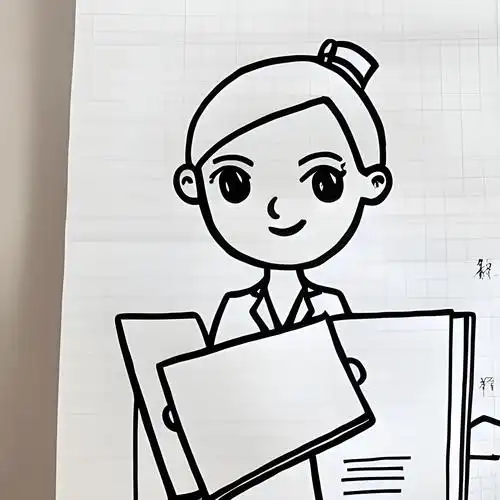 会计职业简笔画人物