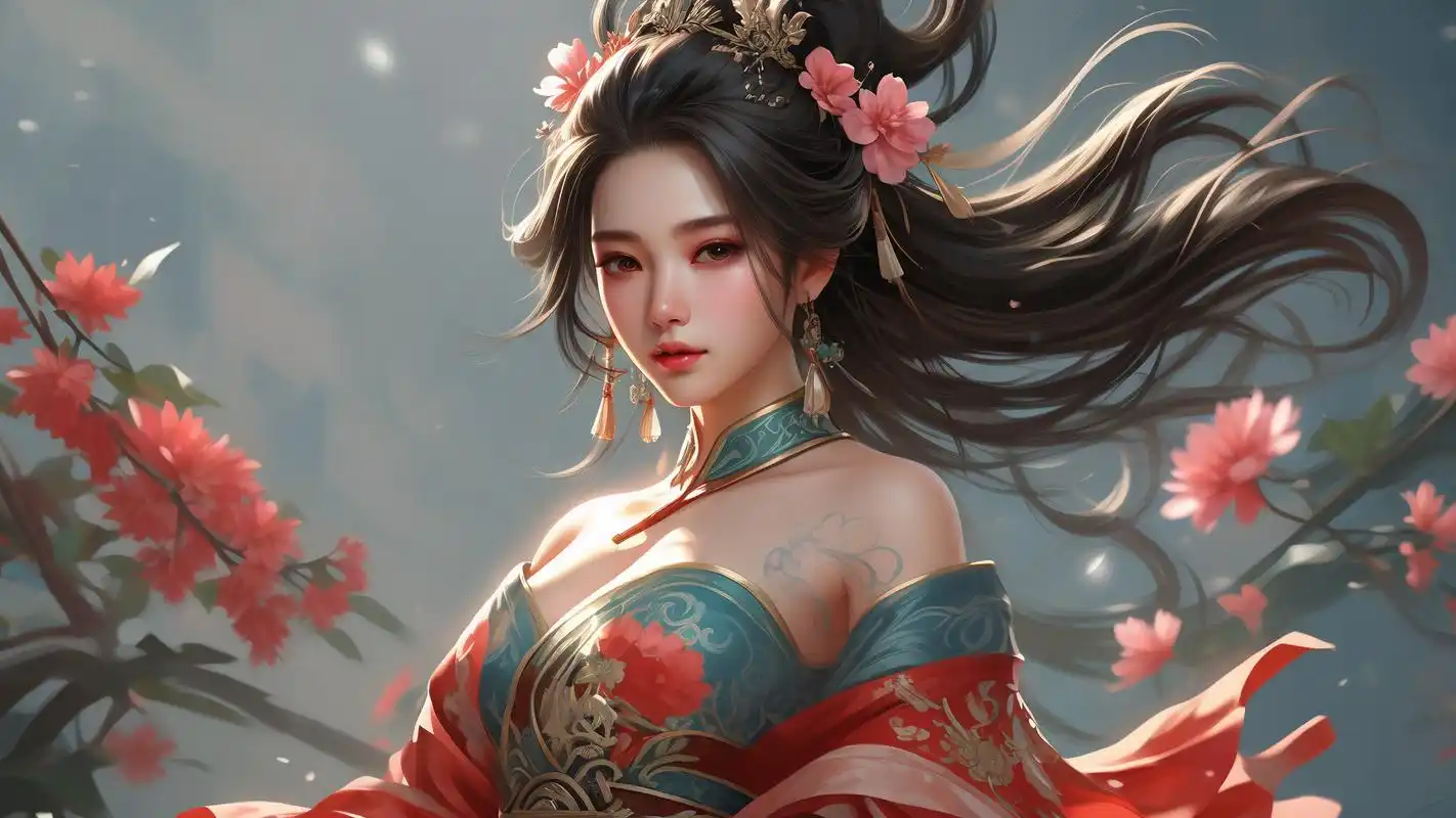 国漫女神ai高清壁纸,每一帧都是绝美94