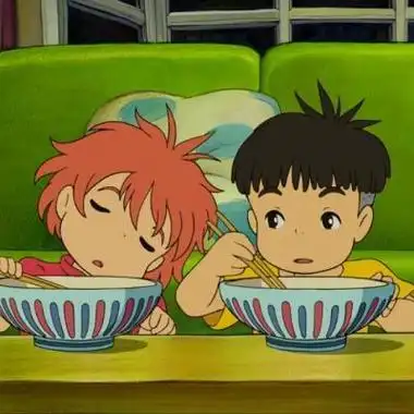 6组宫崎骏动画电影情侣头像波妞和宗介情侣头像