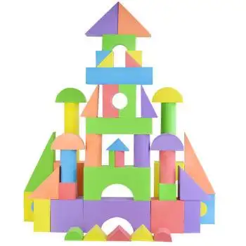 拼搭组装婴儿幼儿园宝宝淘气城堡房子玩具 特大号软体积木套装(48块)3