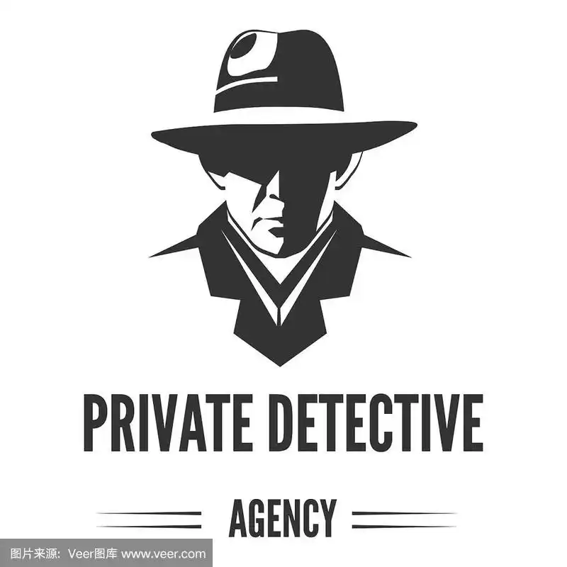 私家侦探标志的男人戴着帽子