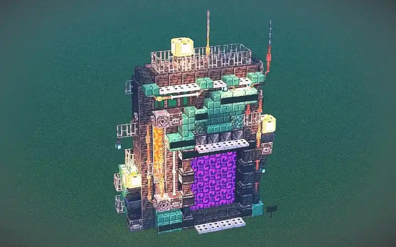 下界传送门,但是赛博朋克~_我的世界