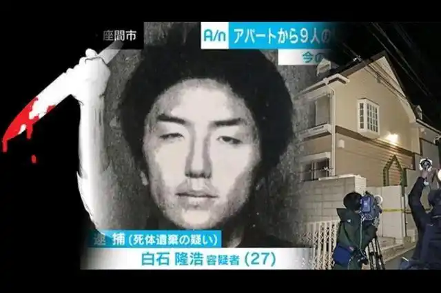 12月15日,现年30岁的白石隆浩坐在车内掩面而泣.他刚刚被判了死刑.