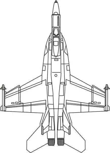 喷气式战斗机的简笔画
