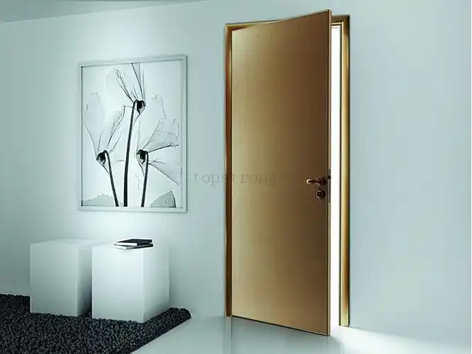 顶固门窗效果图 香槟色室内门图片