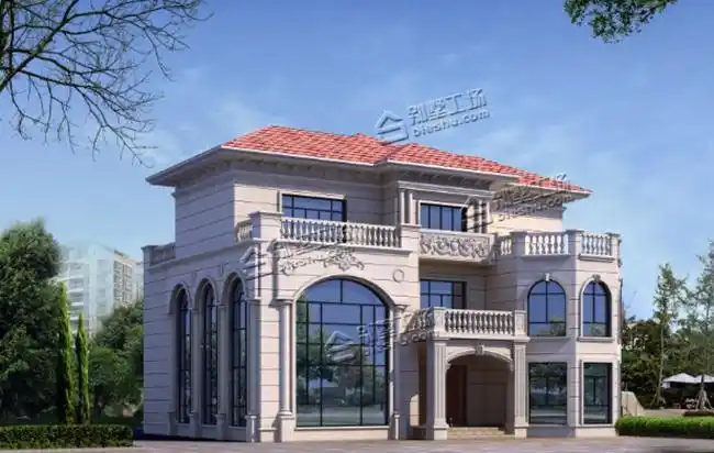 三层复式小洋楼图纸,就喜欢这样多角度露台的自建房设计