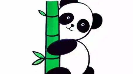 用数字13画大熊猫,这个画法简单又好看