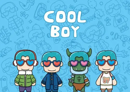cool boy 卡通形象vi
