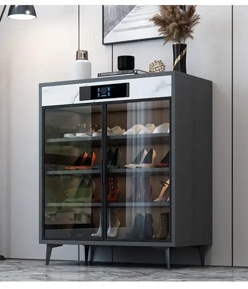 消毒鞋柜家用门口智能除臭烘干大容量玄关柜进门客厅一体靠墙钢化玻璃