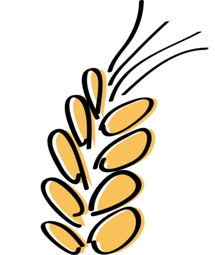 小麦卡通扁平图案