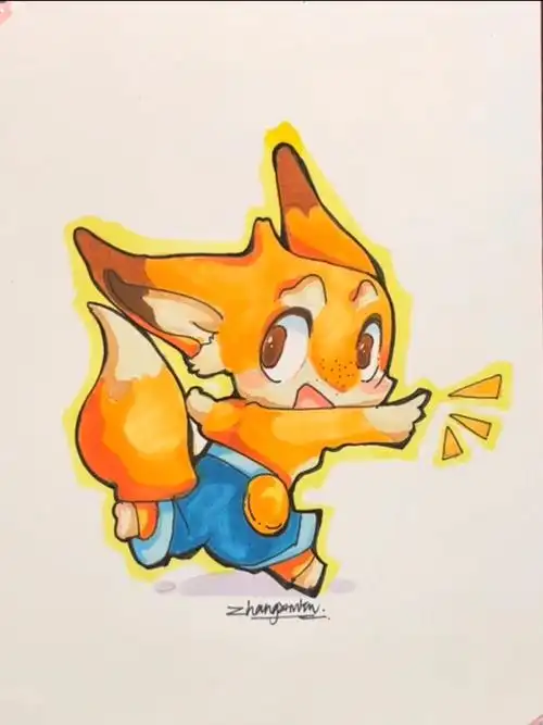 一起来画一只可爱的小狐狸吧