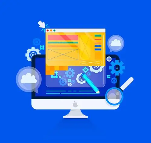 创意电脑编程插画矢量素材