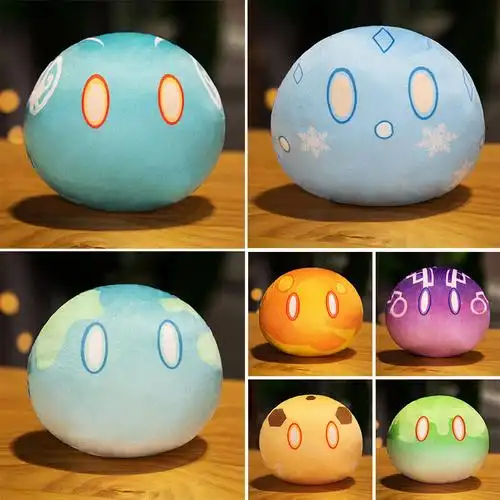 原神史莱姆抱枕 动漫二次元原神游戏周边史莱姆玩偶毛绒玩具睡觉抱枕