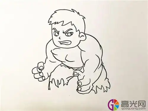 绿巨人鱼简笔画