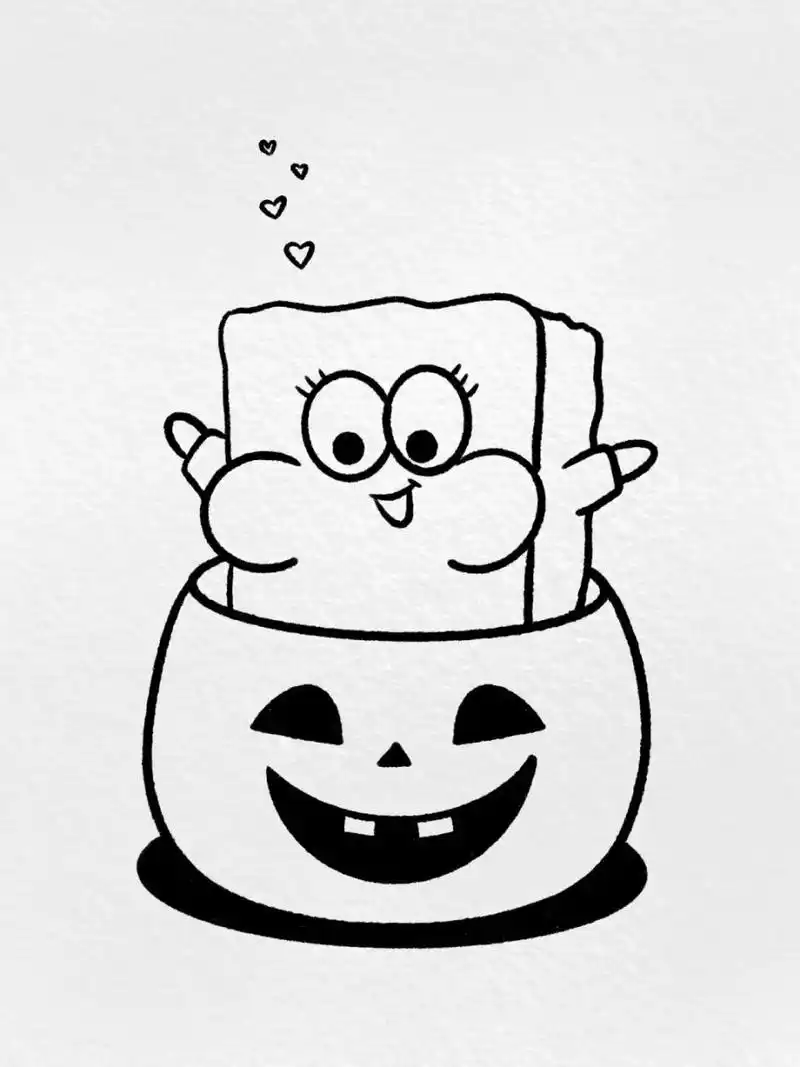 海绵宝宝和派大星简笔画来啦~ |  附教程 派大星和海绵宝宝,一辈子的