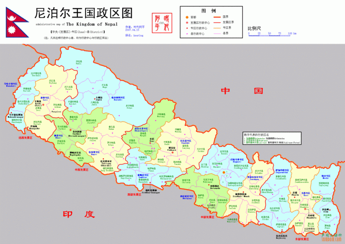 藏缅语族主要分布区地图之国外篇