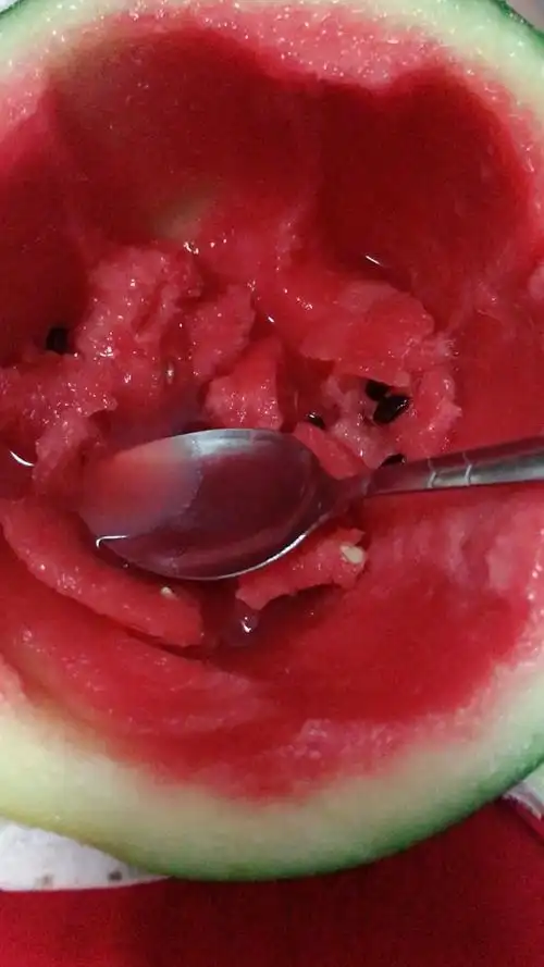 有没有一样喜欢把西瓜切成半场用勺子挖着吃的?