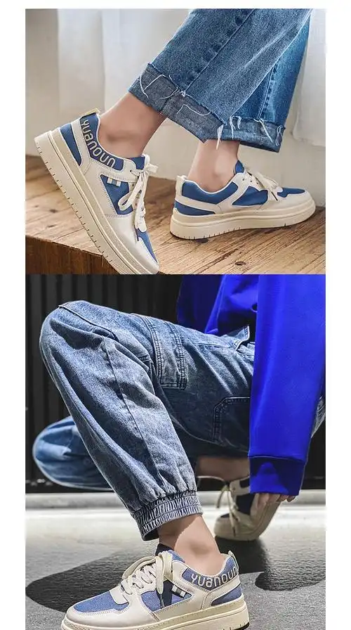 王一博滑板同款男鞋夏季透气小白鞋潮小二潮流百搭休闲板鞋男士网面