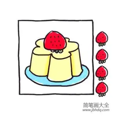 可爱布丁插画简笔画