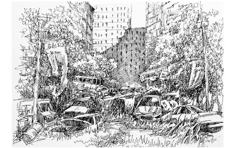 速写废弃城市全过程第二弹