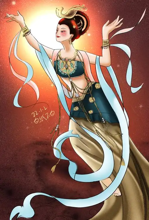 敦煌飞天|插画|商业插画|菜菜的白纸不白 - 原创作品 - 站酷 (zcool)