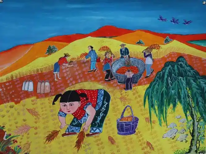 腾冲农民画描绘乡村振兴的美好画卷