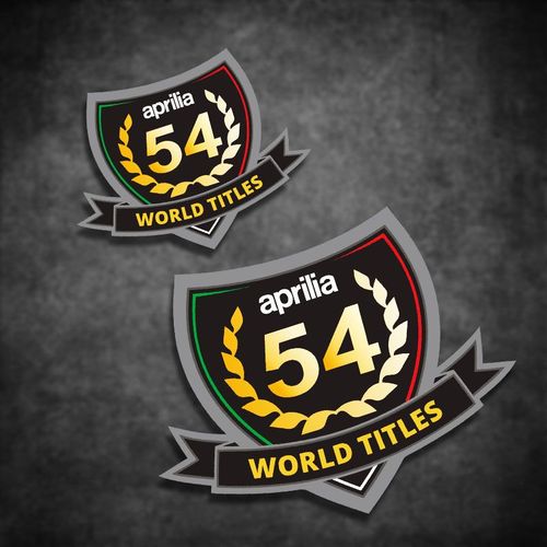 aprilia 阿普利亚54周年纪念标志 头盔贴纸 摩托车改装反光车贴