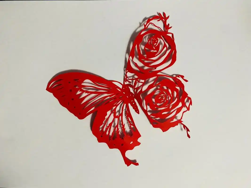 【剪纸刻纸】蝴蝶03 创意剪纸～ 底稿来源于网络! 快来交作业!