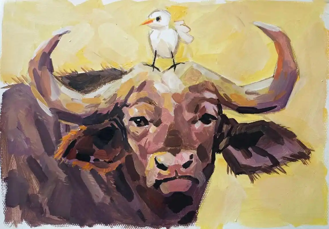 【动物水粉画】28/60——野水牛 【动物水粉画】28/60——野水牛 最近