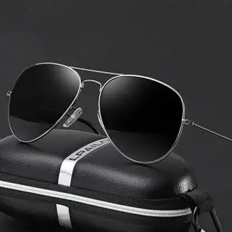 太阳镜男户外骑行偏光墨镜夜间开车驾驶蛤蟆变色镜灰色框11偏光黑灰片