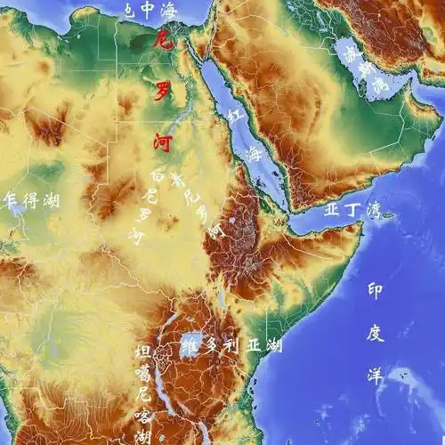 世界地形图上看十大河流