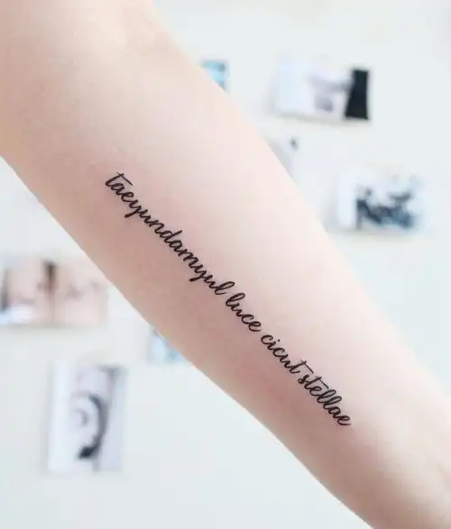 字母纹身图片手臂花体字纹身图案