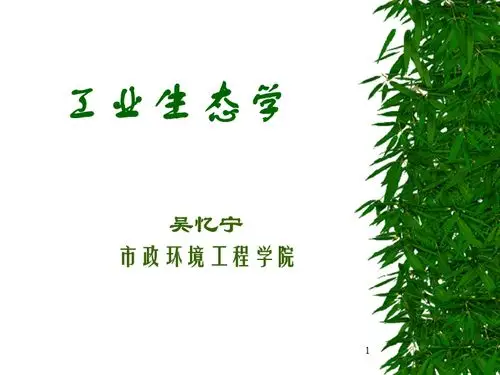 哈工大工业生态学课件.ppt