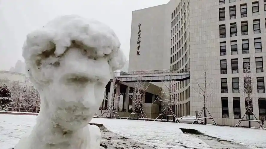 央美校园2019年初雪与学子们的冰雪奇缘
