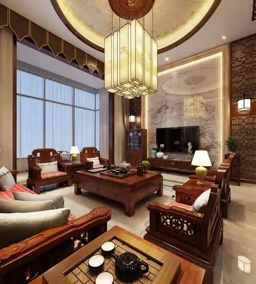 新中式遵循中式美学,展现出大气而轻奢的美感