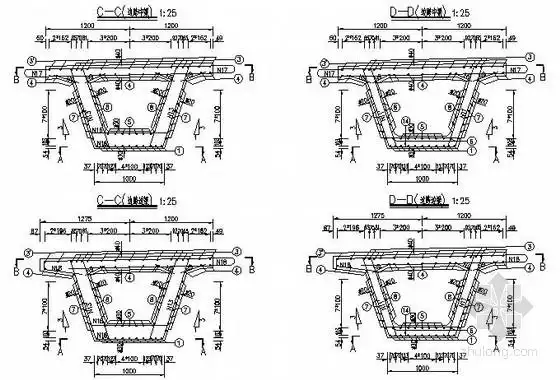 [施工图]跨径20m装配式预应力箱形连续梁桥上部构造87张(梁高1.2m)vip