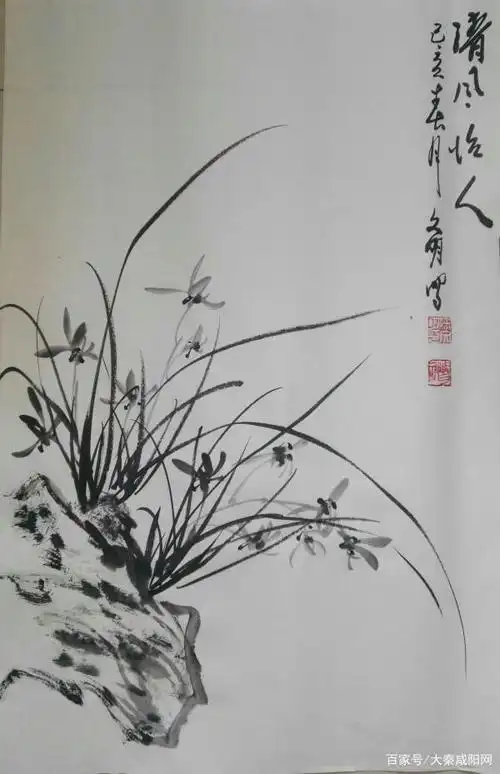 骄傲!永寿画家陈文明兰草作品被坦桑尼亚书法家协会收藏