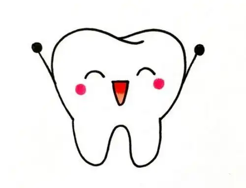 儿童彩色牙齿简笔画怎么画可爱牙齿简笔画绘画教程