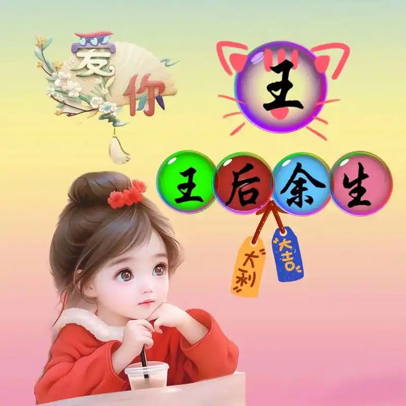 创作灵感 百家姓之"王"姓,你留言,我制作#头像设计 #王 - 抖音