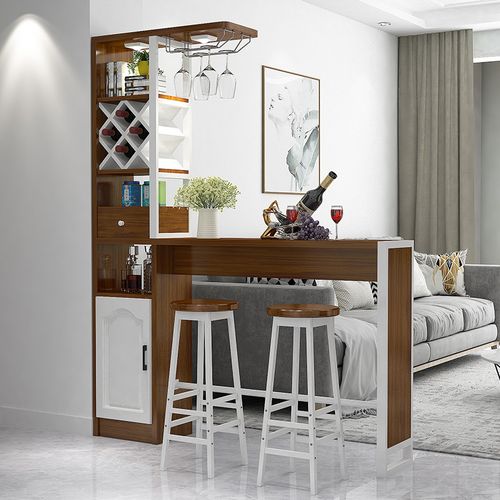 虎雀huque现代餐厅隔断吧台桌酒柜家用靠墙间厅柜北欧简约客厅格子