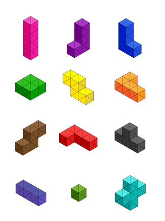 3d俄罗斯方块矢量插画