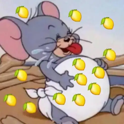 杰瑞鼠吃柠檬吃饱了