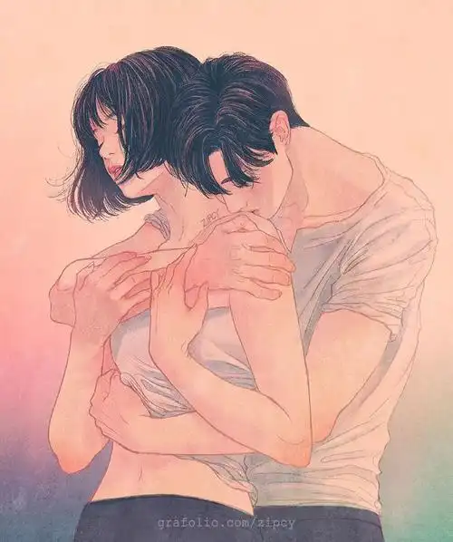 一组污而不俗看完会脸红却想偷偷收藏的情侣插画日常