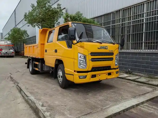 蓝牌江铃双排座翻斗载货工程车双排座自卸车899