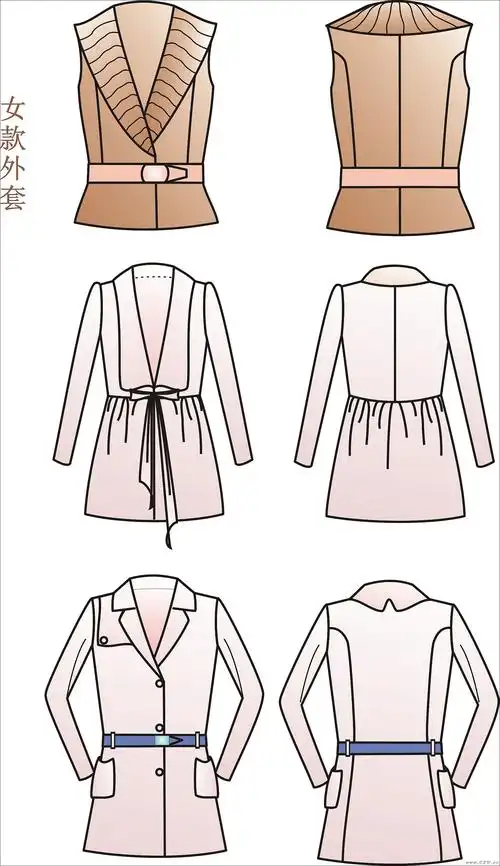 时尚女装作品-时尚女装款式图