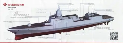 鼓足干劲快服役中国海军055型万吨驱逐舰cg图