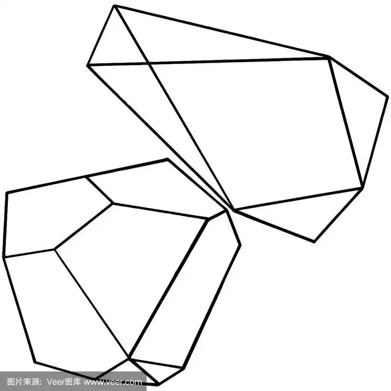 孤立的插画元素.马赛克的形状.