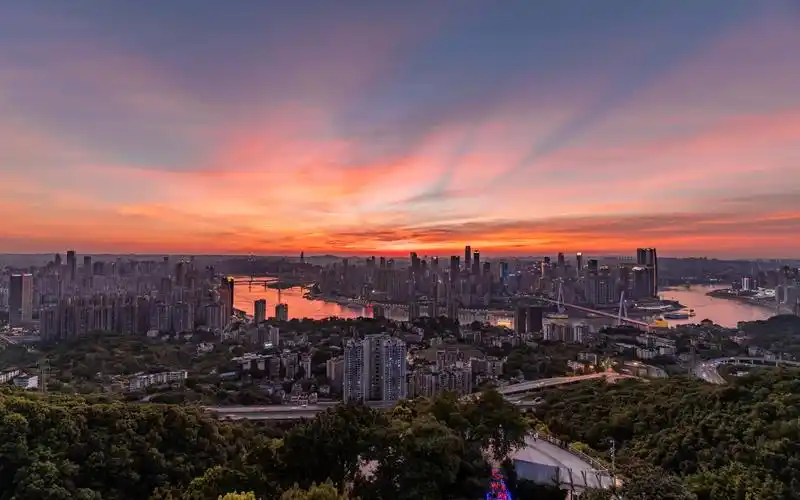 【8k】重庆南山一棵树日晕反丁达尔火烧云
