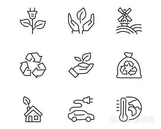 环境手绘图标集设计插图, 手绘风格设计, 设计网站和应用程序插画