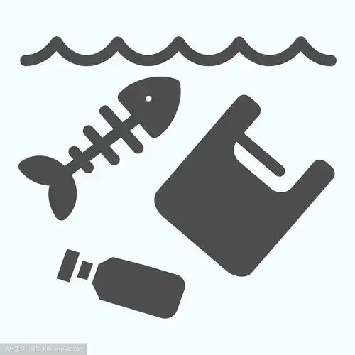 肮脏的海洋污染插图孤立在白色.